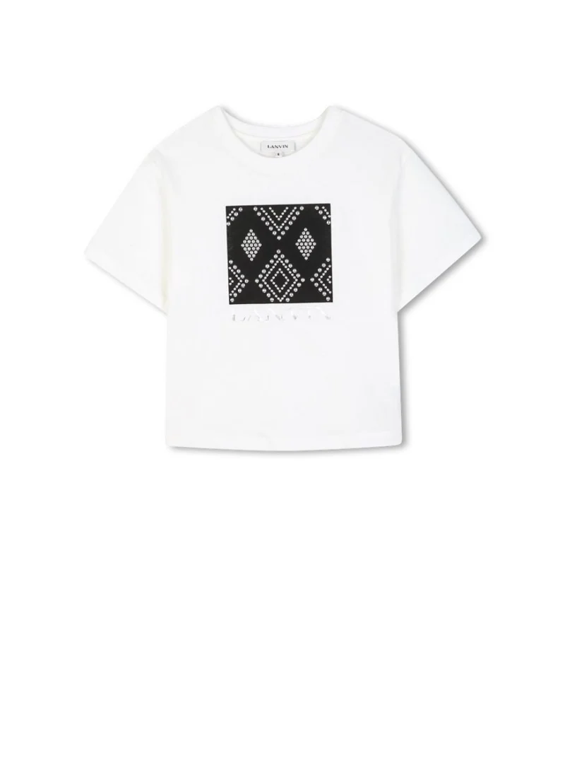 Тишърт с капси Lanvin Kids