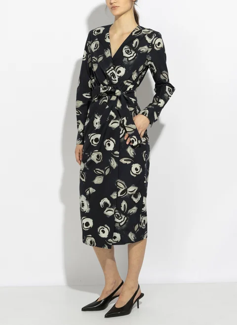Рокля с принт Max Mara Mxmdiadema — снимка 6