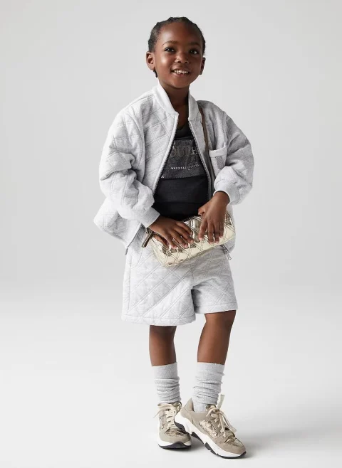 Къс панталон с монили Brunello Cucinelli Kids — снимка 3