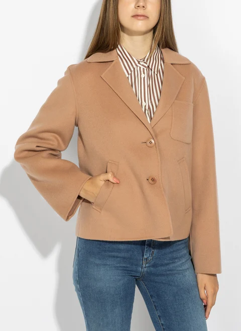 Късо палто от фина вълна Weekend Max Mara Wkdpelota — снимка 5