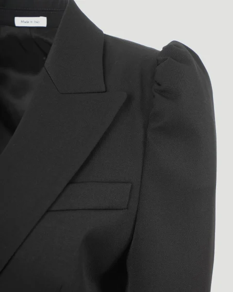 Single-Breasted Jacket in Black — снимка 3