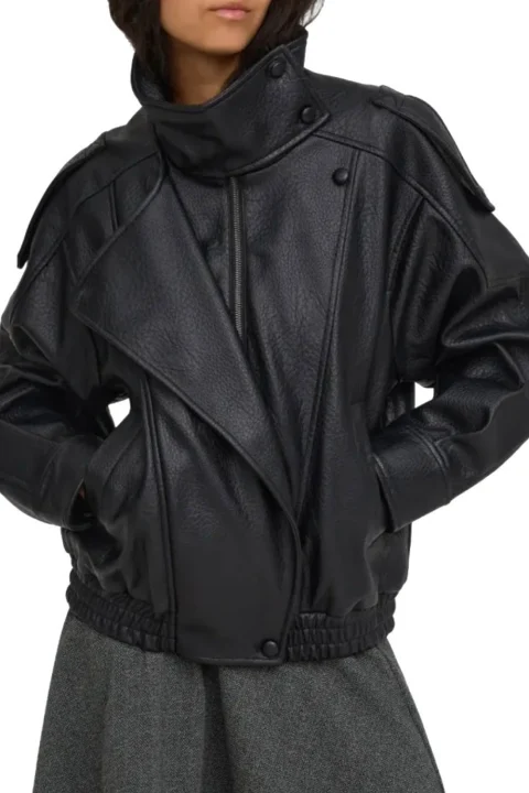 Яке Onlvani L/S Faux Leather 15380880 C-N10 black — снимка 2