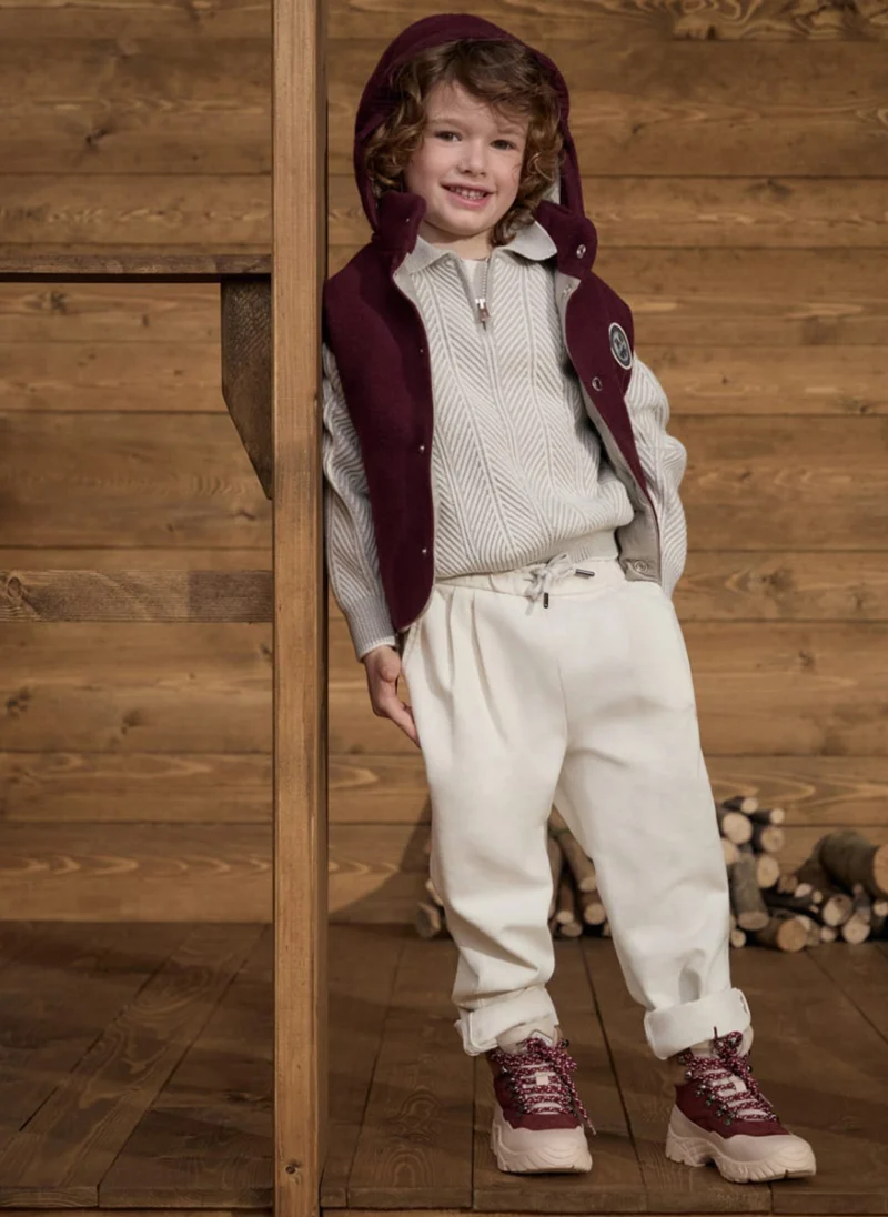 Пуловер от кашмир 'Vanisé chevron' Brunello Cucinelli Kids 8-10 — снимка 5