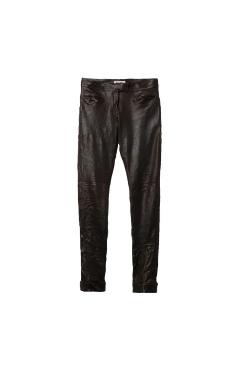 Leather Pants in Dark Brown