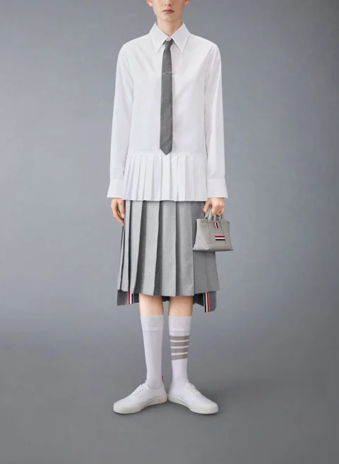 Риза с плисиран мотив Thom Browne — снимка 5