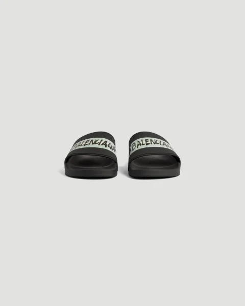 Pool Slide Sandal in Black/white — снимка 4