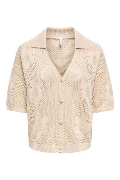 Жилетка Onlceline Ss Glitter Mesh Cardi Knt 15364732 11-0809 TCX ecru