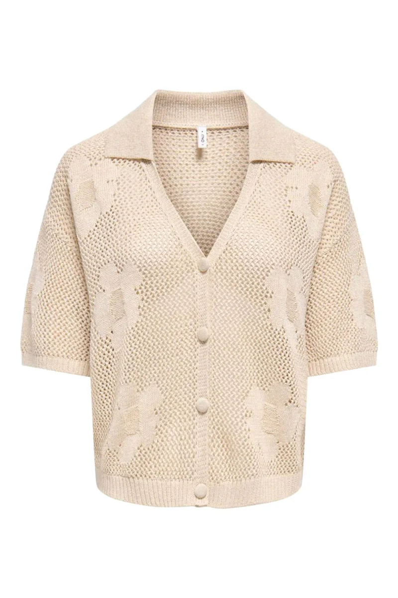 Жилетка Onlceline Ss Glitter Mesh Cardi Knt 15364732 11-0809 TCX ecru