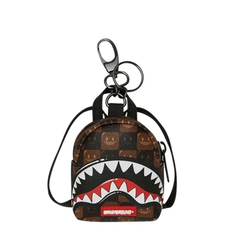 Ключодържател SHARKS IN PARIS WTF BUBBLE BROWN CHECK SPRAYGROUND — снимка 1
