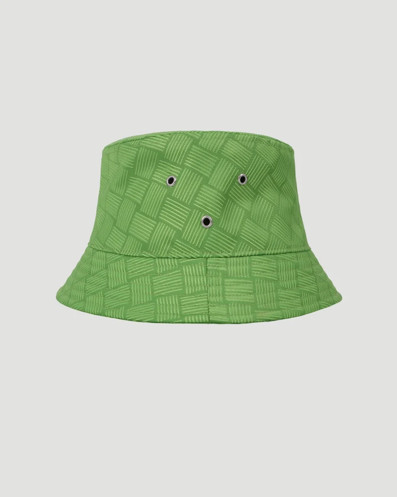 Intreccio Bucket Hat in Acid Green — снимка 3
