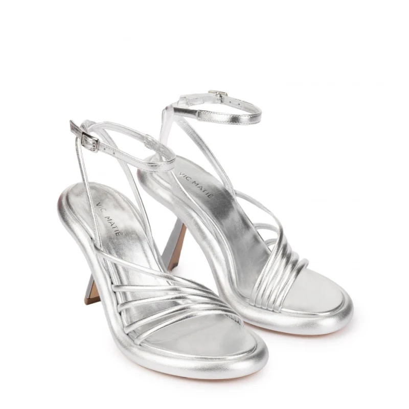 Дамски сребърни сандали VIC MATIE — снимка 5