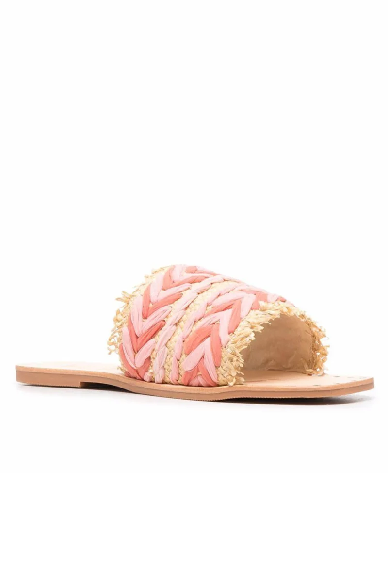 Sandals Rose Pattern Raffia & Chiffon; Yucatán S 8.3 Y0 rose pattern — снимка 2