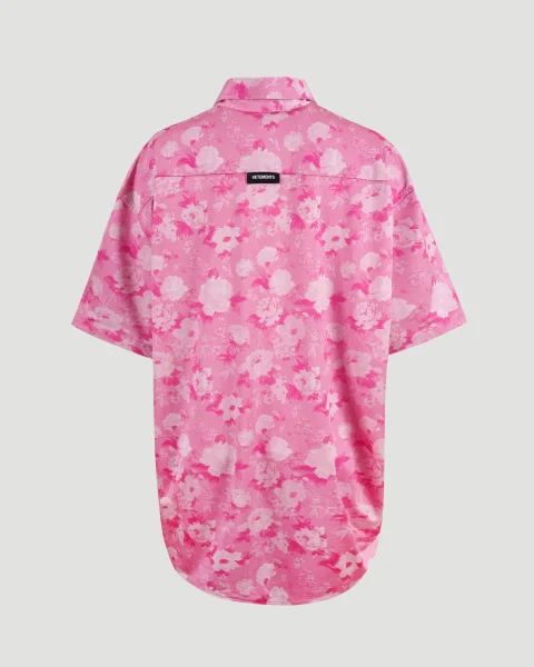 Flowerprint Fluid Short-Sleeve Shirt — снимка 2