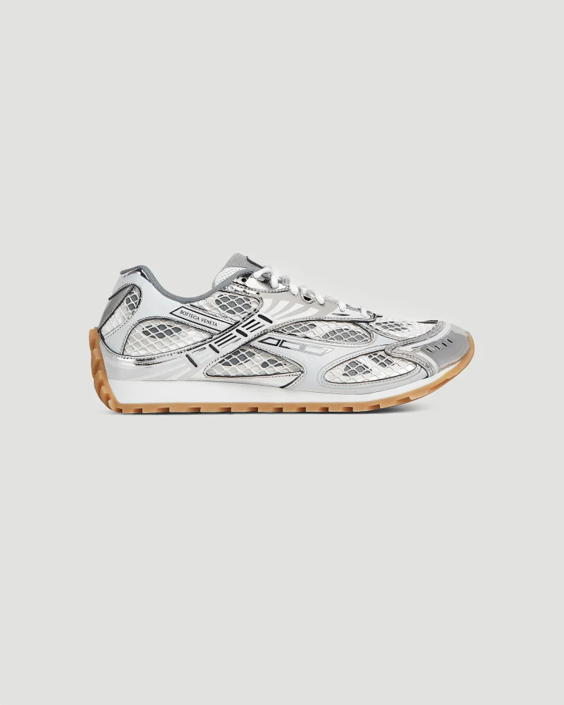 Men's Orbit Sneaker in Silver Cotton