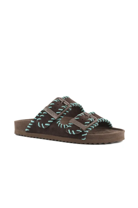 Сандали Suede With Stitchings COC.HC.BIO301N moka — снимка 2