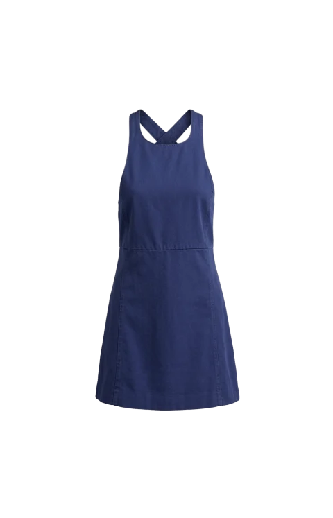 Garment-Dyed Gabardine Mini-Dress