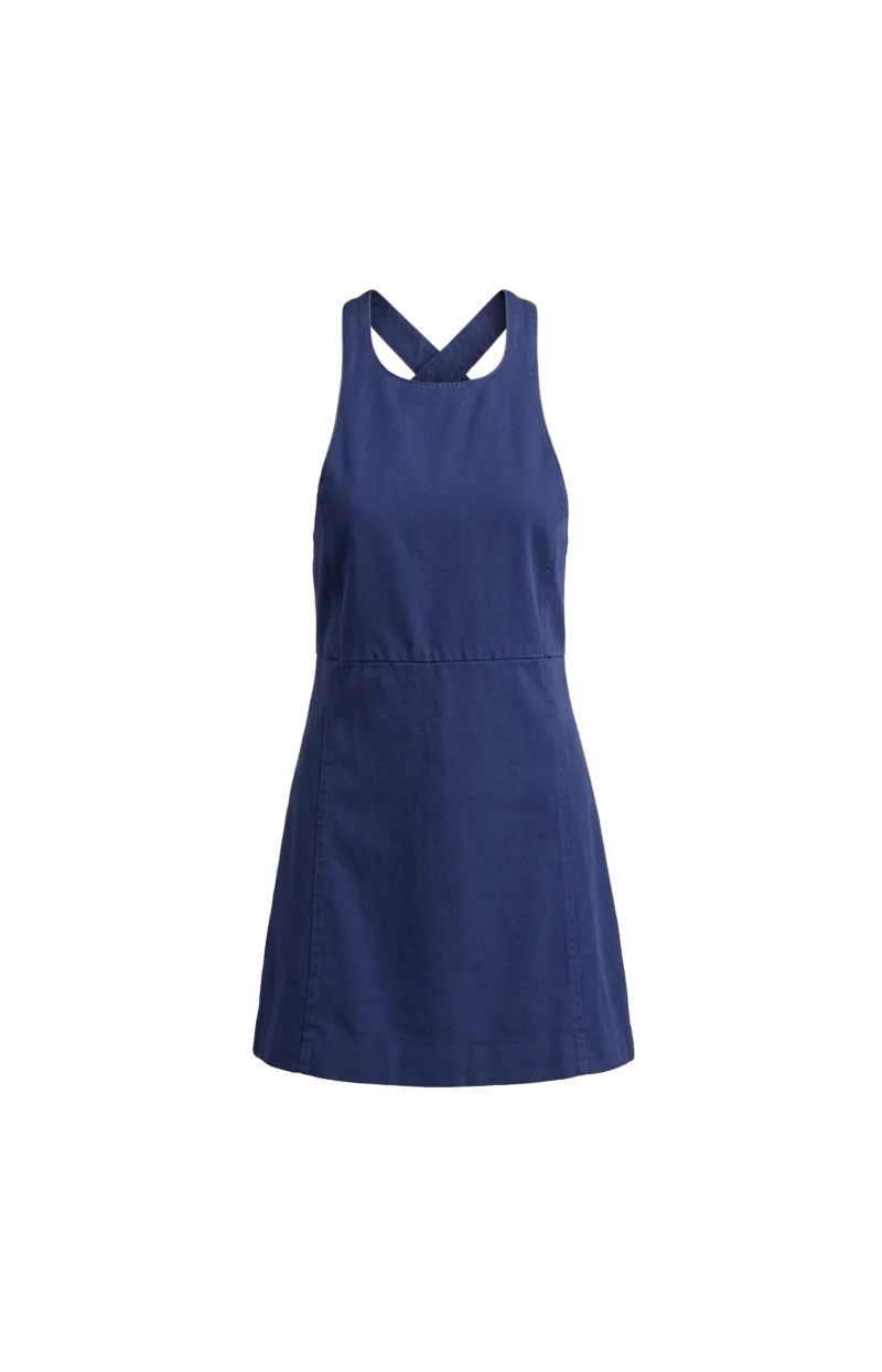 Garment-Dyed Gabardine Mini-Dress