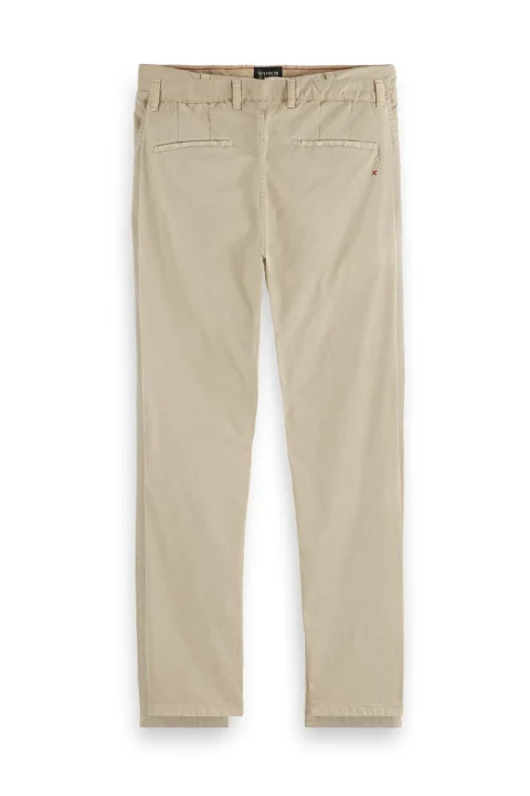 Панталон Mott Super Slim Fit Garment-Dyed Chino 175733 SC0795 pebble — снимка 2