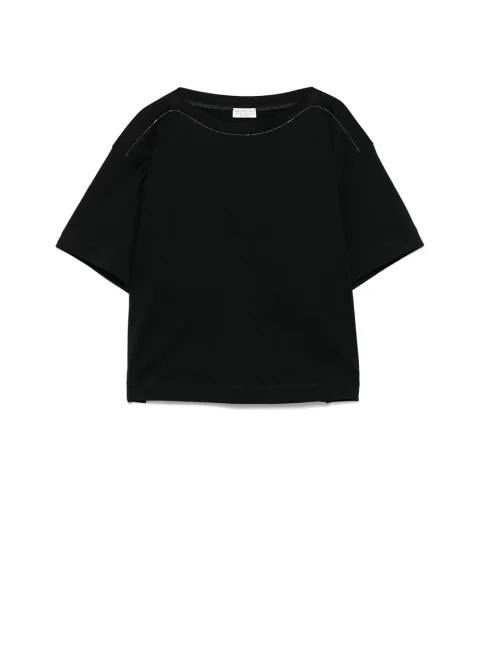 Тишърт с монили Brunello Cucinelli