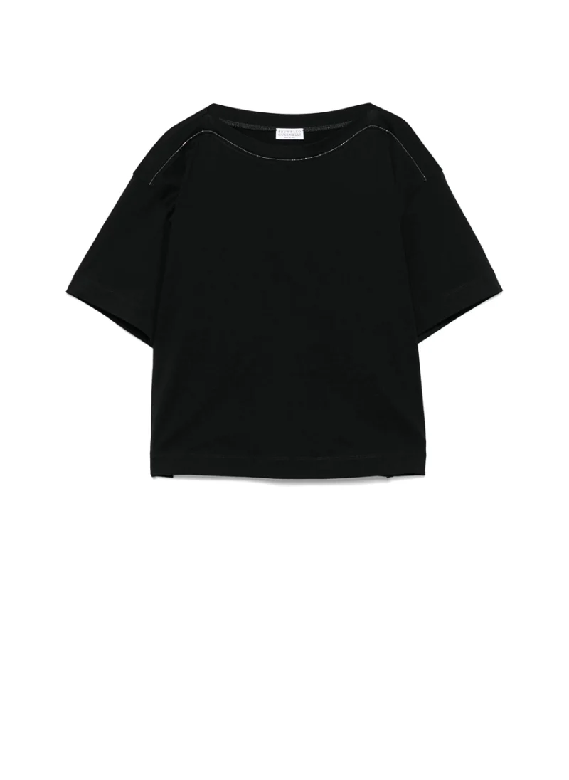 Тишърт с монили Brunello Cucinelli