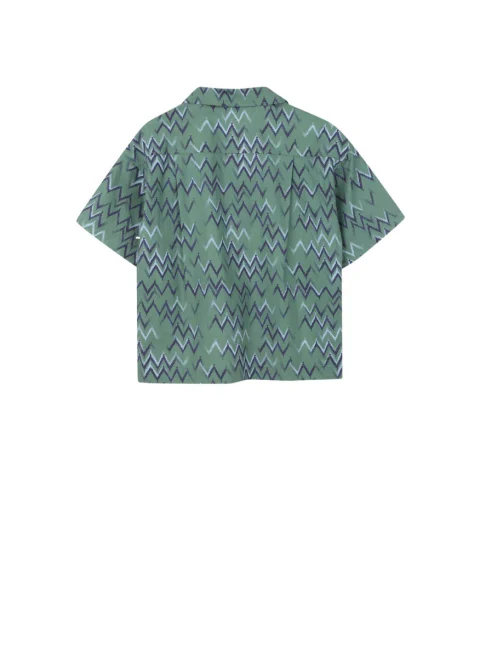 Риза с принт Lanvin Kids — снимка 3