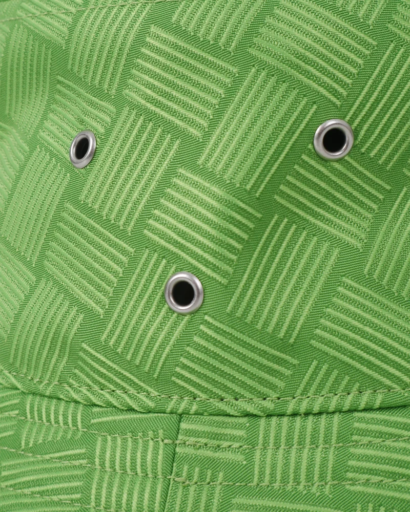 Intreccio Bucket Hat in Acid Green — снимка 2