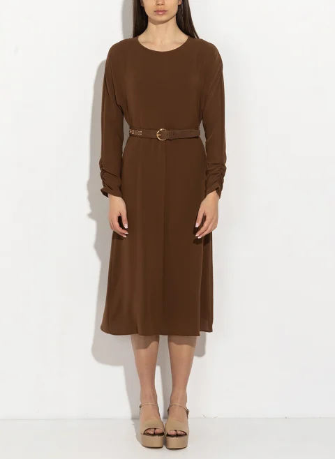 Миди рокля с колан Max Mara Studio Mstzerbino