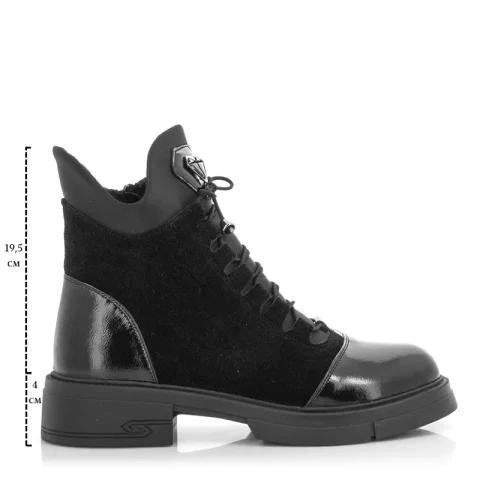 Дамски Равни Боти CARLO FABIANI – 154-6001 BLACK — снимка 6