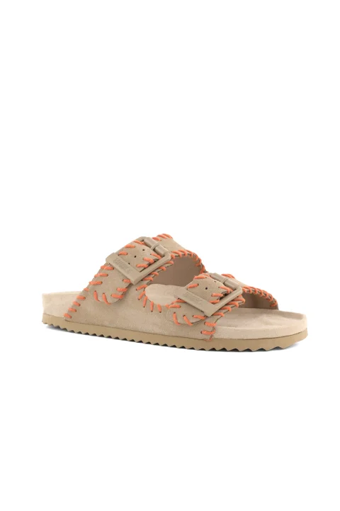 Сандали Suede With Stitchings COC.HC.BIO301N mud — снимка 2