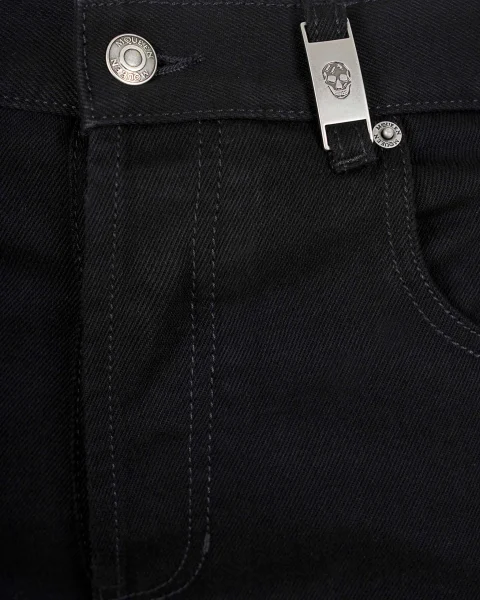 Straight-Leg Jeans in Black — снимка 2