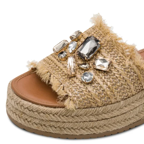 Дамски Чехли На Платформа TAMARIS – 1-27214-46-400 BEIGE — снимка 4