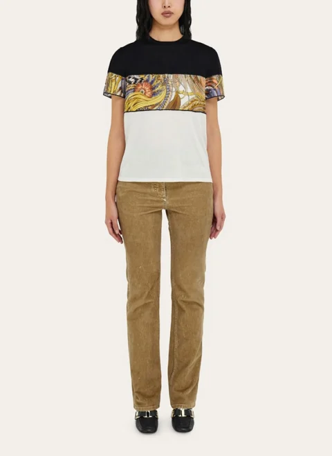Тишърт с 'Сolor-block' дизайн Ferragamo — снимка 5