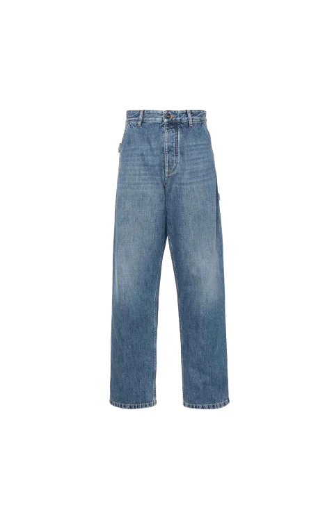 Indigo Denim Cargo Trousers