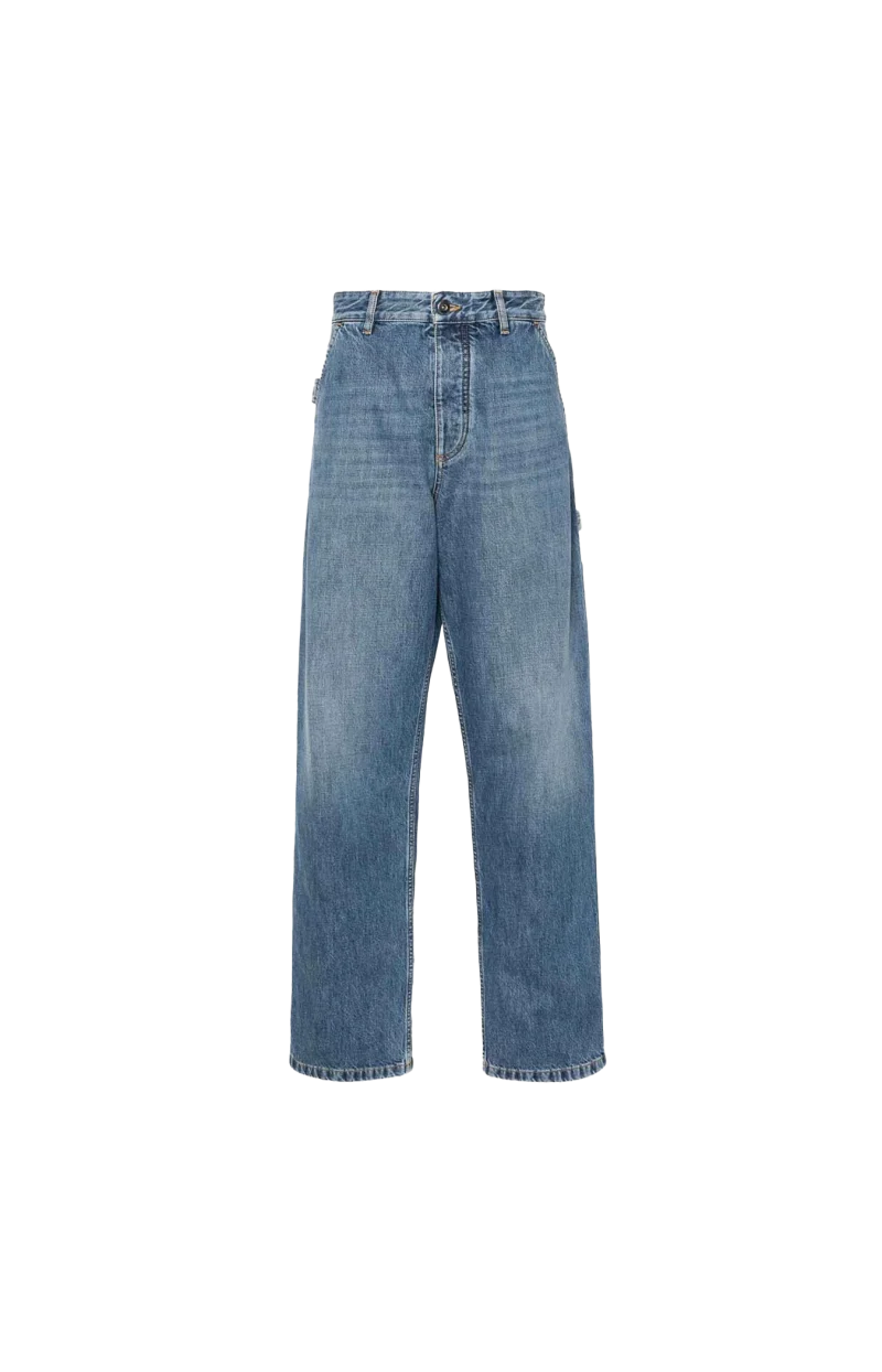 Indigo Denim Cargo Trousers