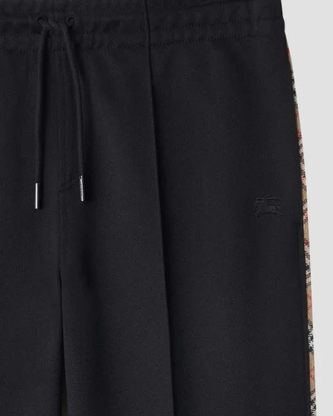 Check Trim Cotton Blend Track Pants — снимка 2