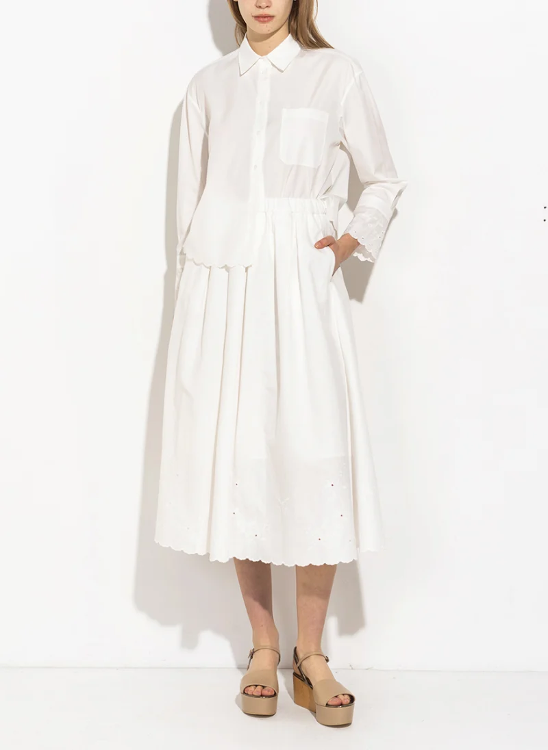 Дълга пола с бродирани детайли Weekend Max Mara Wkdpio