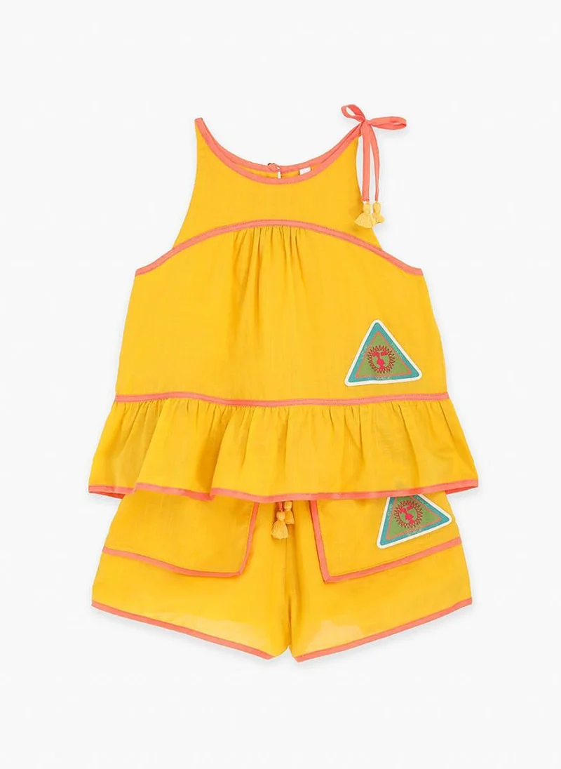 Къс панталон с апликация Zimmermann Kids
