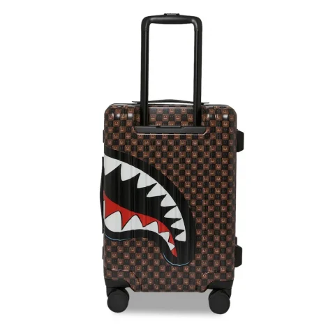 Малък куфар SHARKS IN PARIS WTF BUBBLE BROWN CHECK SPRAYGROUND — снимка 8