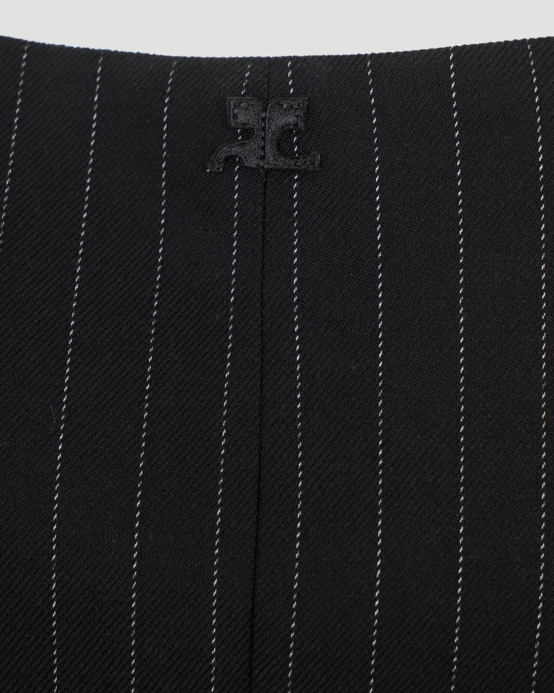 Pinstripe-Pattern Cropped Jacket — снимка 4