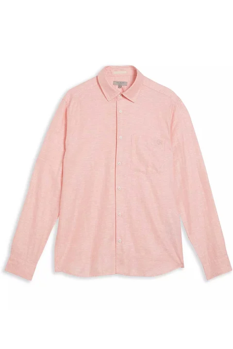 Риза Remark Long Sleeve Smart Linen Shirt 259147 lt-pink