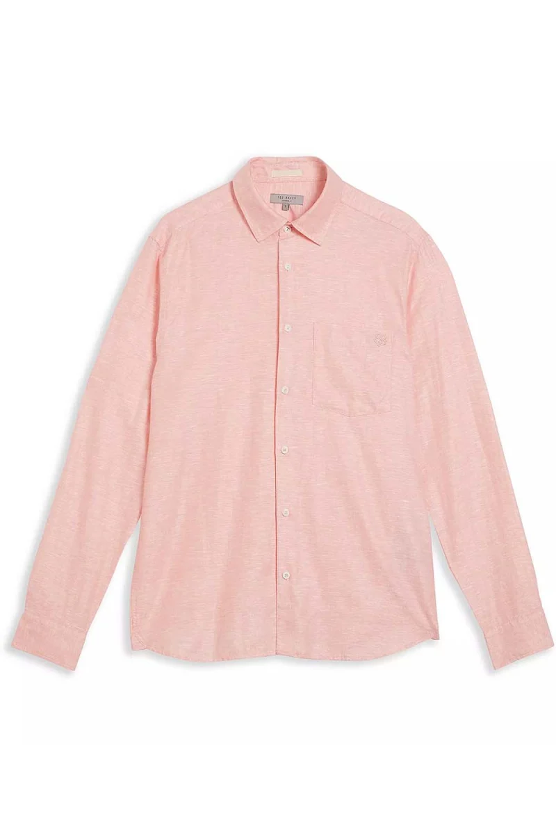 Риза Remark Long Sleeve Smart Linen Shirt 259147 lt-pink