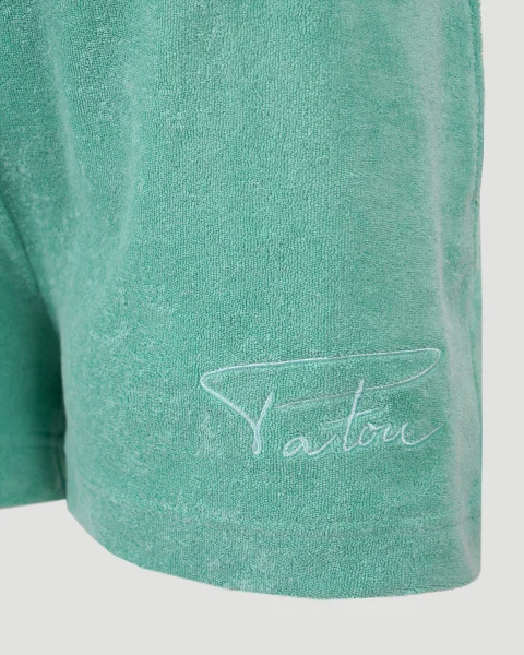 Cotton Shorts in Mint Green — снимка 3