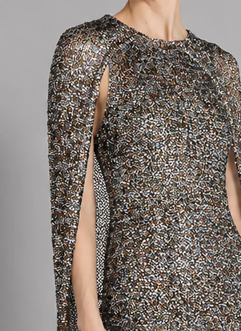 Рокля с пайети 'Cape effect' Alberta Ferretti — снимка 2