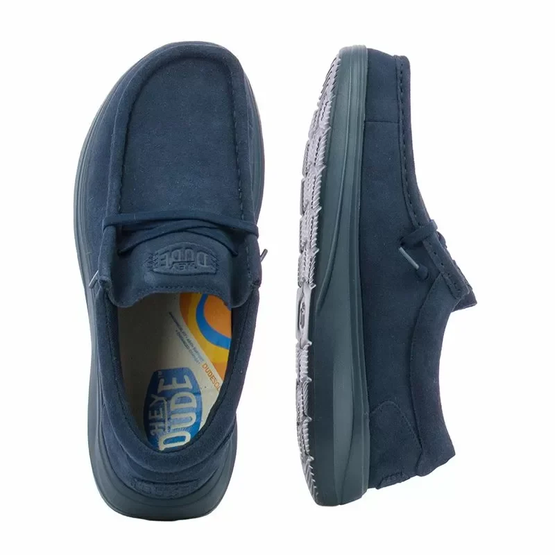Мъжки Ежедневни HEY DUDE – 41975-4WT WALLY COMF NAVY/BLUE — снимка 5