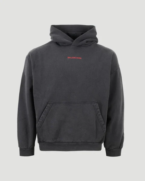 Medium Fit Hoodie in Faded Black
