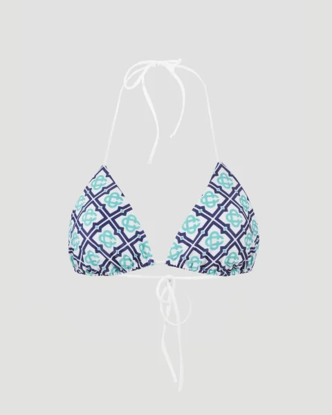 Bikini Top in Monogram Print