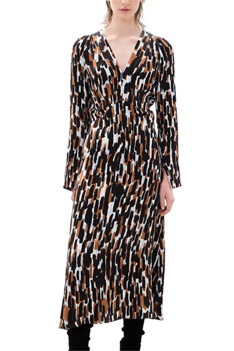 Рокля ''Painted Illusions" Midi Longsleeve W232004 13287-printcaramel