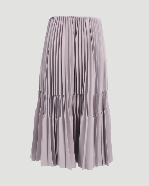 Wool Gabardine Pleated Skirt — снимка 3