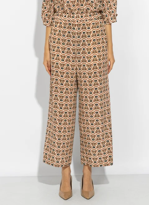 Панталон с принт Weekend Max Mara Wkdeusebio — снимка 4