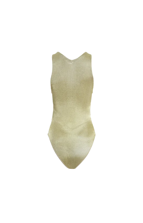 Metallic Knitted Bodysuit — снимка 2